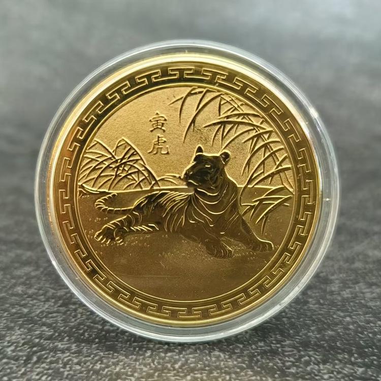 

12 памятных медалей зодиака, золотые монеты на день рождения, небольшие подарки, 12 монет зодиака с животными, поделки из металла, подарки для занятий Tiger