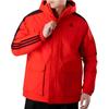 Adidas New Year Color Block Spliced Warm Hooded Cotton Jacket Men Jackets Red GN7382