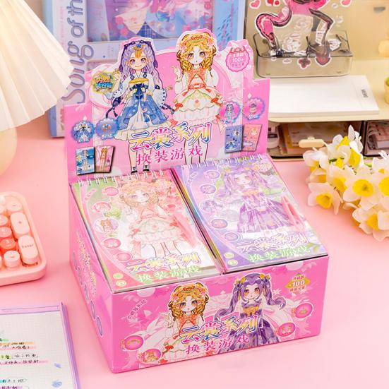 Fashion Doll Dress-Up Sticker Book for Girls DIY Paper Craft with Reusable Stickers Creative Activity Toy for Kids Cute Handmade
