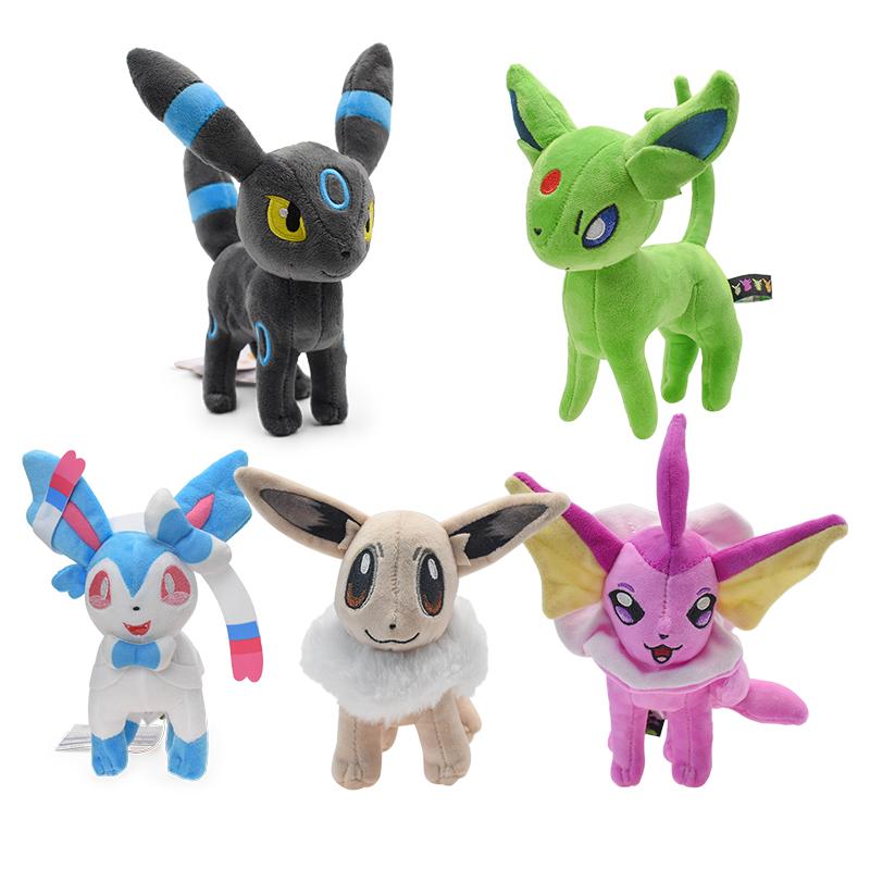 32 Style Eevee Plush Toy  Eeveelution Umbreon Vaporeon Jolteon Flareon Espeon Leafeon Cartoon Stuffed Animal Doll Peluche