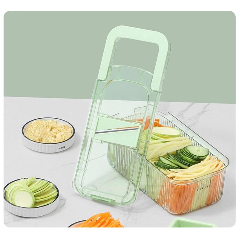 Shredder Household Kitchen Manual Vegetable Cutting Artifact Multifunctional Transparent Fruit Cucumber Potato Slicing Planer Shredder