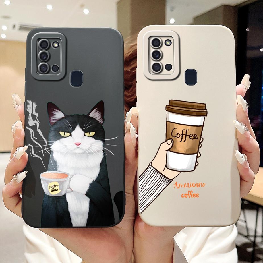 For Samsung Galaxy A21s Case SM-A217F New Fashion Cartoon Painted Cover Shockproof Phone Case For Samsung A21s A 21 s Soft Shell