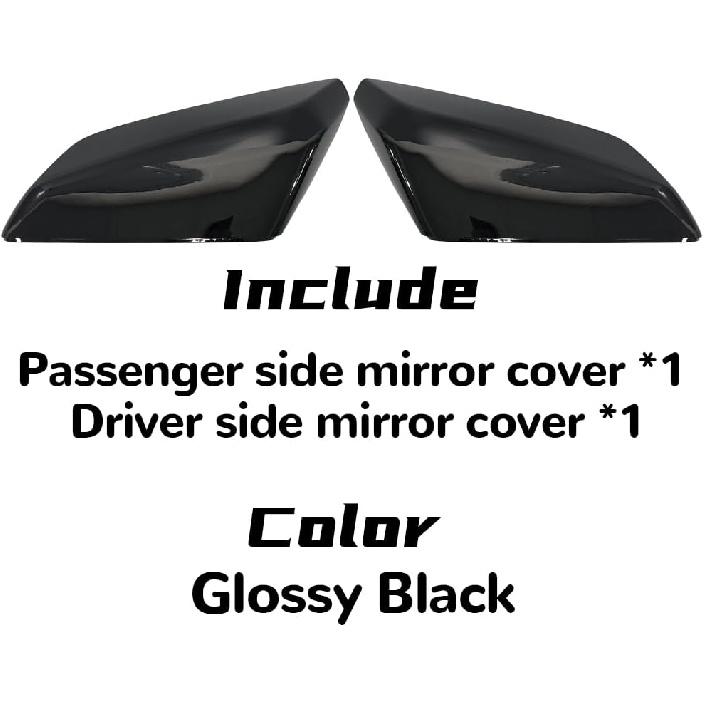 Fit For Chevrolet Malibu Side Mirror Cover, Fit For 2016 2017 2018 2024 2025 Chevy Malibu Passenger Driver Side Glossy Black 84026842 84026841