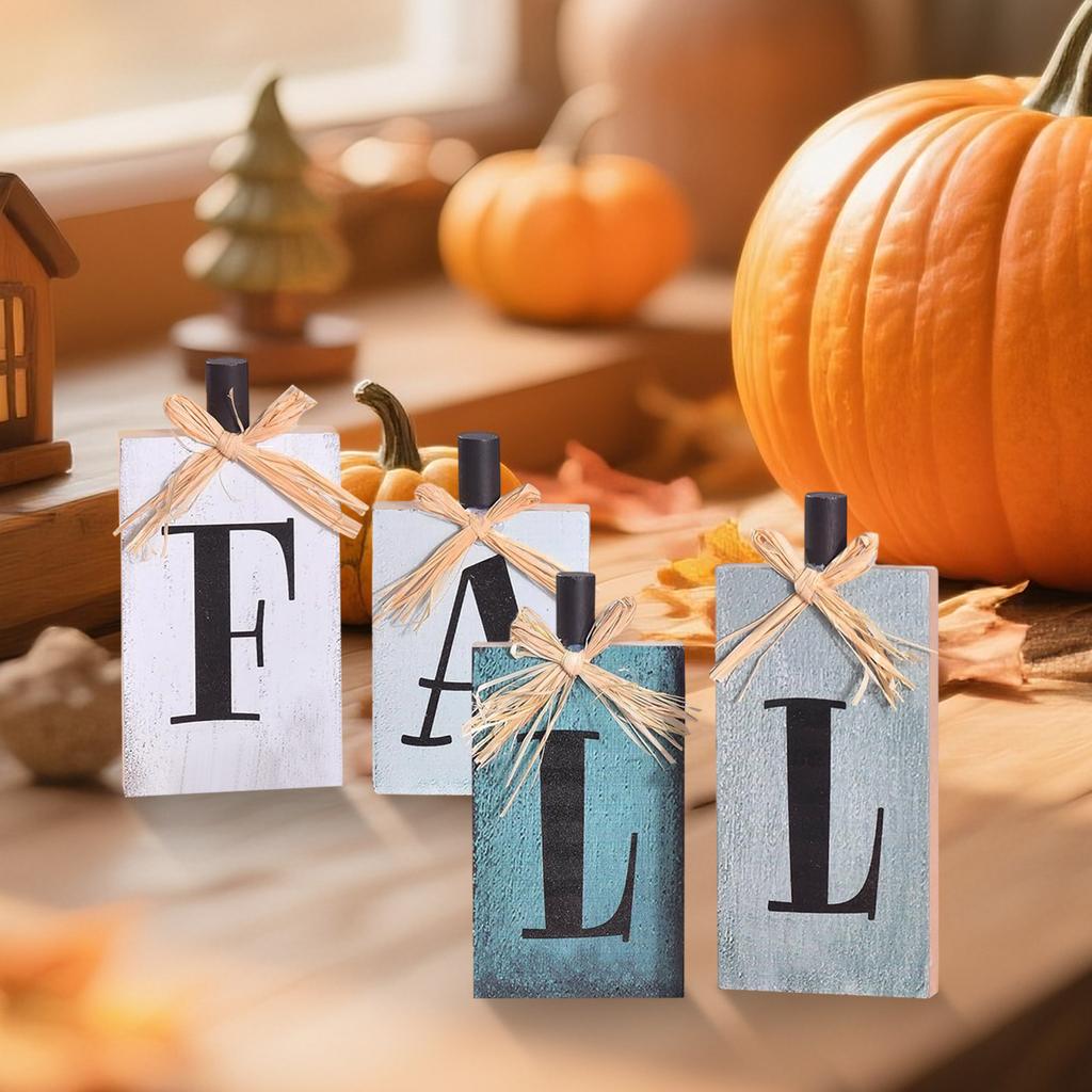 Fall Home Decor Thanksgiving Signs, Wooden Dining Table Signs, Vintage  Block Signs  Fall Fall Home Decours