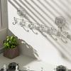 6 Hooks Suction Cup Towel Holder, Removable Shower, ABS Bathroom Towel Holder, Towel Bar with Hooks for Kitchen and Bahroom