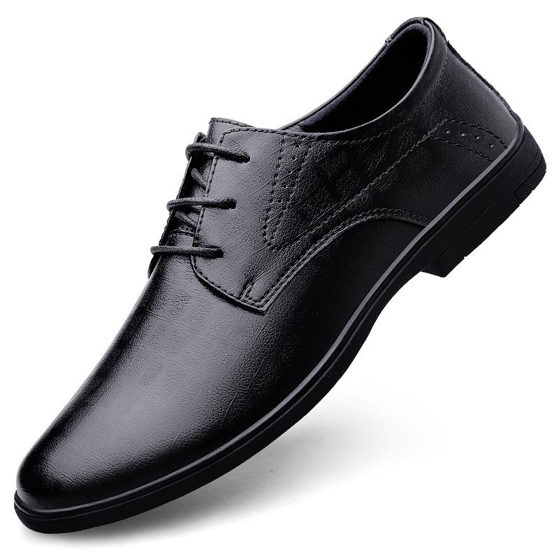 Business Style Leather Shoes, First-layer Cowhide Work Shoes, Men's Inner Height-increasing Casual Leather Shoes, Spring Formal Leather Shoes for Men