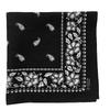 Trifong Bandana Black Adult Bandana Paisley Pattern 100% Cotton Handkerchief Stylish Bandana Cap Cotton Bandana Men's Women's Unisex 55cm X 55cm