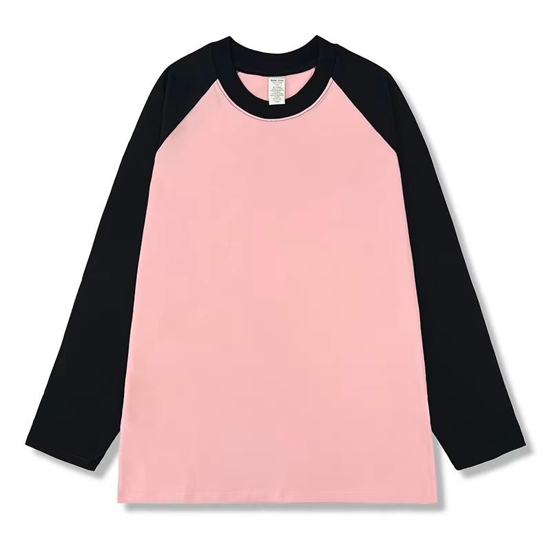 Female Loose Long Sleeve Tees Women's Autumn Winter Fashion O Neck T-Shirt Patchwork Casual Tops Men's Clothing