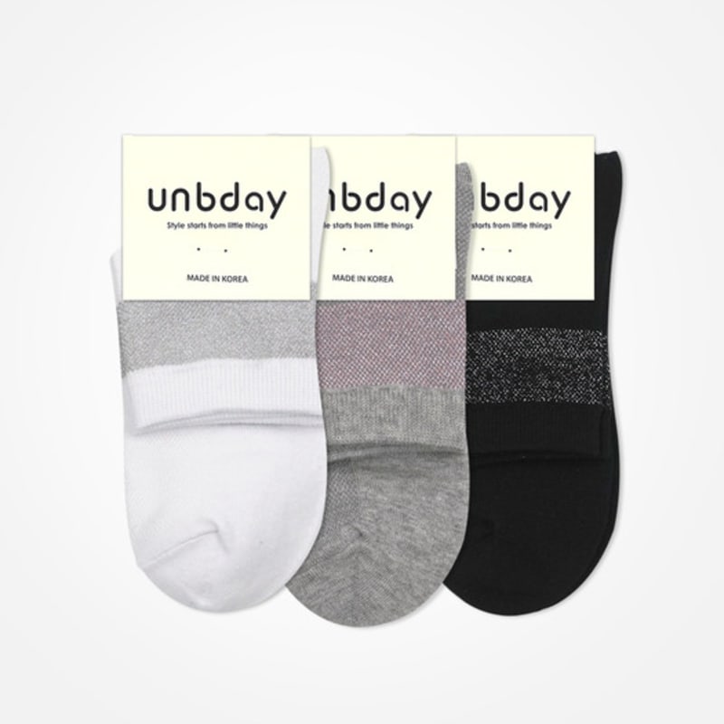 

UNBDAY Women s Glitter Point Socks Black
