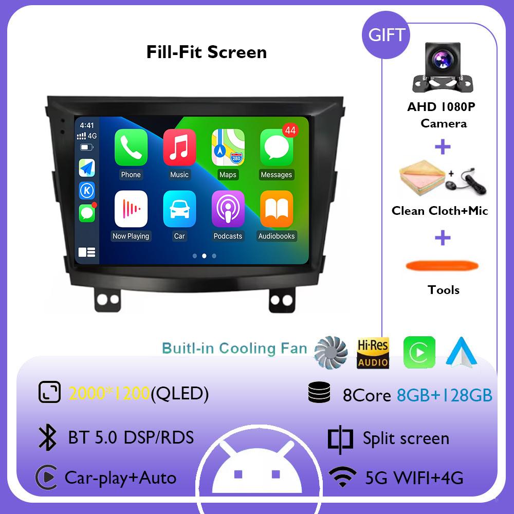 Android 14 For SsangYong Tivolan Tivoli 2014 - 2017 Car Video Multimedia QLED 4G+WIFI DSP GPS Radio Player 360 Camera Head Unit