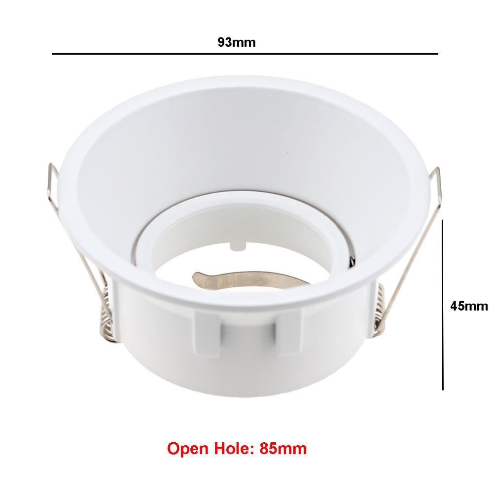 LED Ceiling Light Fixtures Round Square Recessed MR16 GU10 Fixture White/Black Adjustable LED Ceiling Spot Light Frame