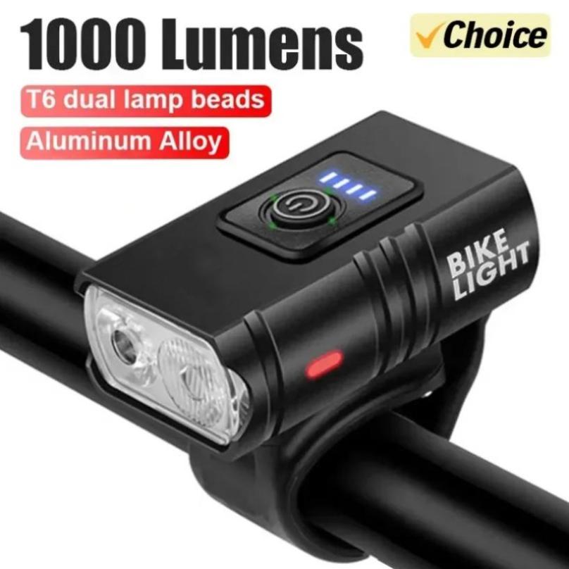 Bike Bicycle Light USB LED Rechargeable Set MTB Road Bike Front Back Headlight Lamp Flashlight Cycling Light Cycling Accessories