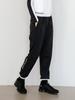 NITINA Windproof Lettering Wind Jogger Pants Bk