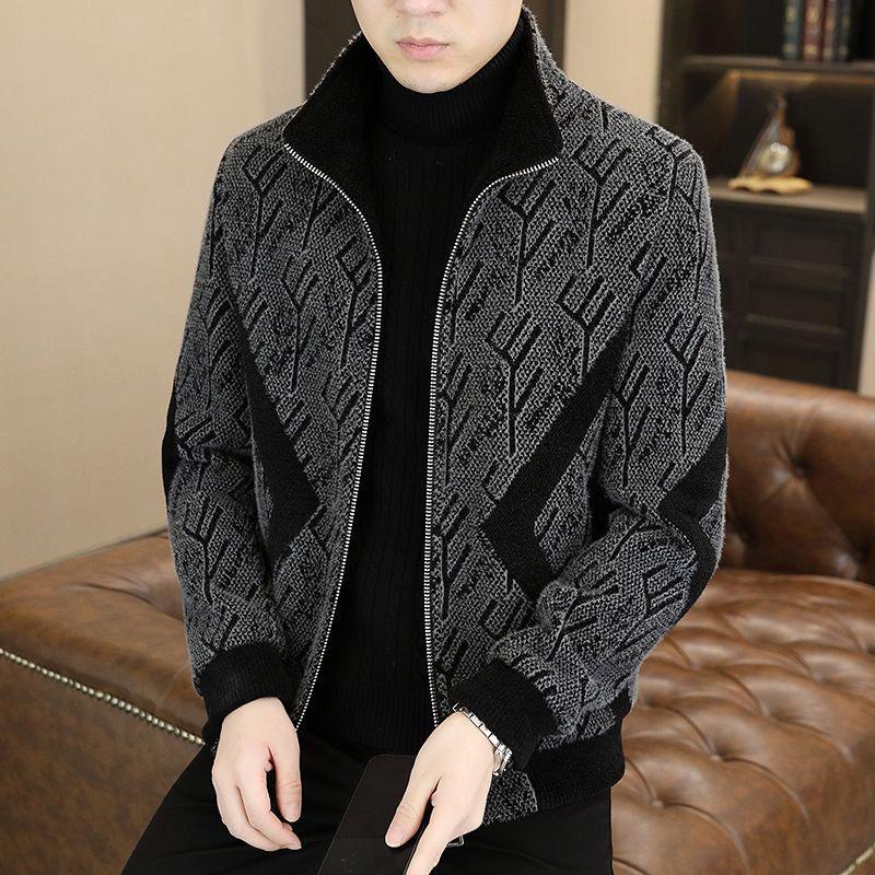High-Grade Men's Thick Wool Jacket, Handsome Stand Collar, Short Style, Casual Zipper, Autumn/Winter Hot Seller