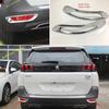 ABS Chrome Rear Tail Bumper Fog Light Lamp Decoration Stickers Cover Trim Fit For Peugeot 5008 / GT 2017 - 2024 Car Accessories
