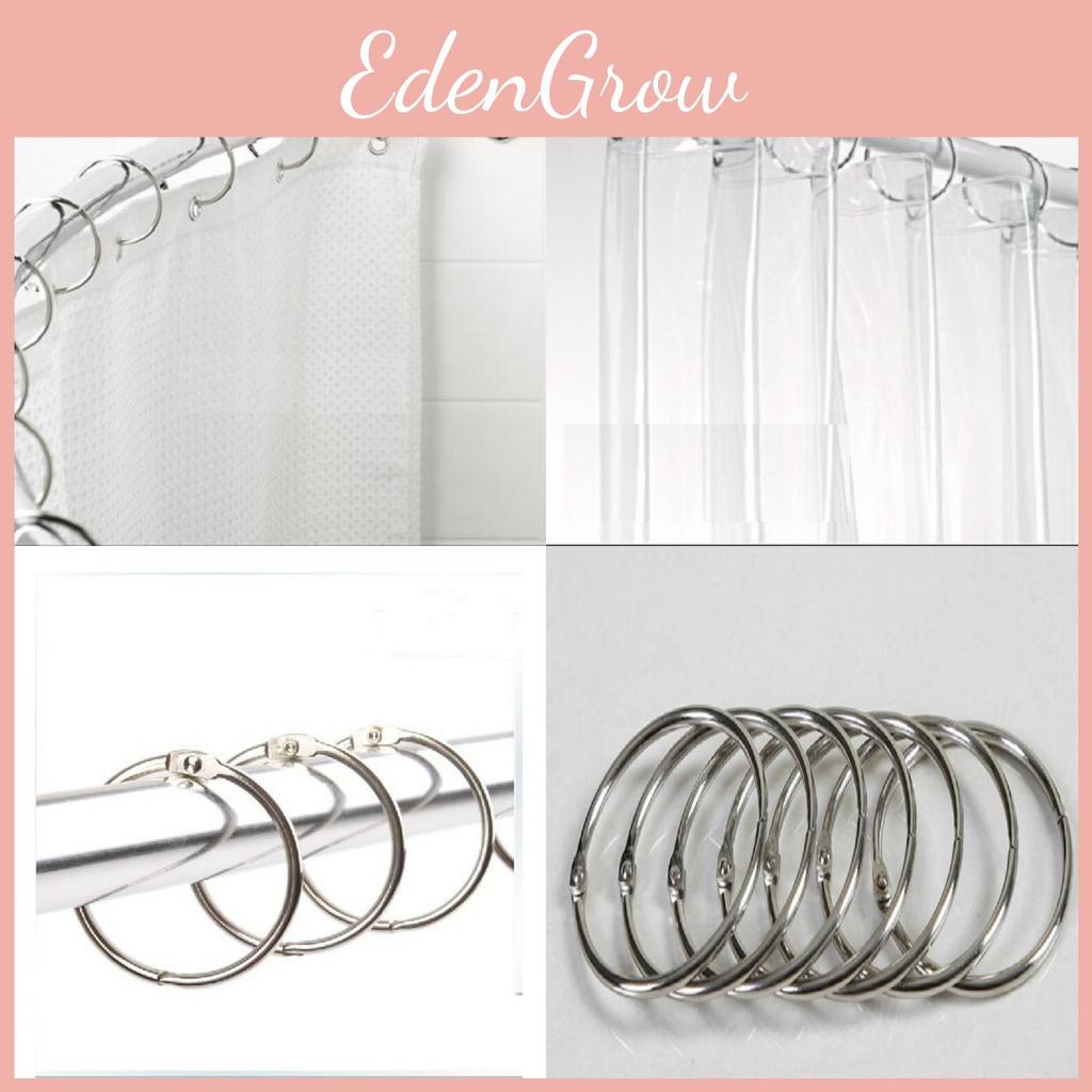 Modern Metal Minimalist Shower Curtain Hook Rings With Open Ends Decor Accessory