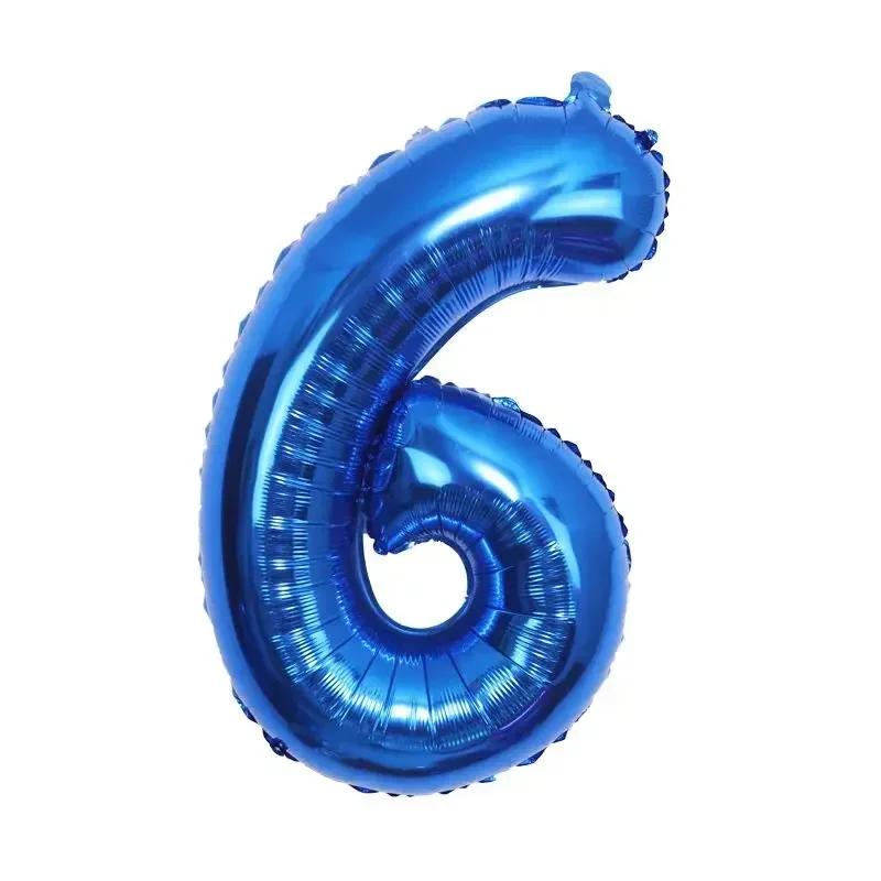 1Pcs 32inch Blue Foil Balloon Number 0 1 2 3 4 5 6 7 8 9 Boys Girls Birthday Party Deep Blue Balloons Party Supply