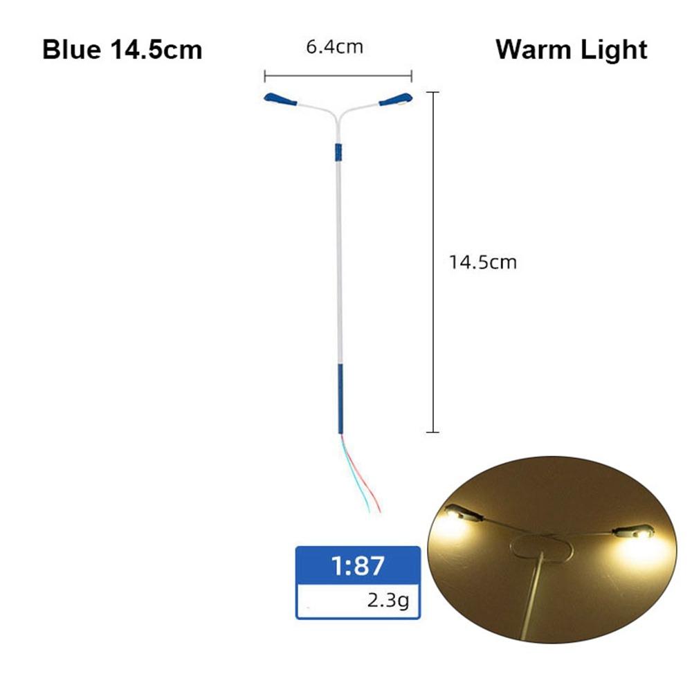 

ABS Metal Material White/Warm Light Model Doll House Garden Decor Sand Table Chandelier Blue 14.5cm Warm Light