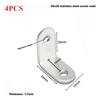 4PCS Furniture Stainless Steel Corner Code 90 Degree Right Angle Wardrobe Table and Chair Fixed Bracket Square Angle Iron
