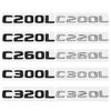 ABS Car Rear Trunk Sticker Auto Tail Letters Badge Emblem for Mercedes Benz C200L C220L C260L C300L C320L C Class Accessories