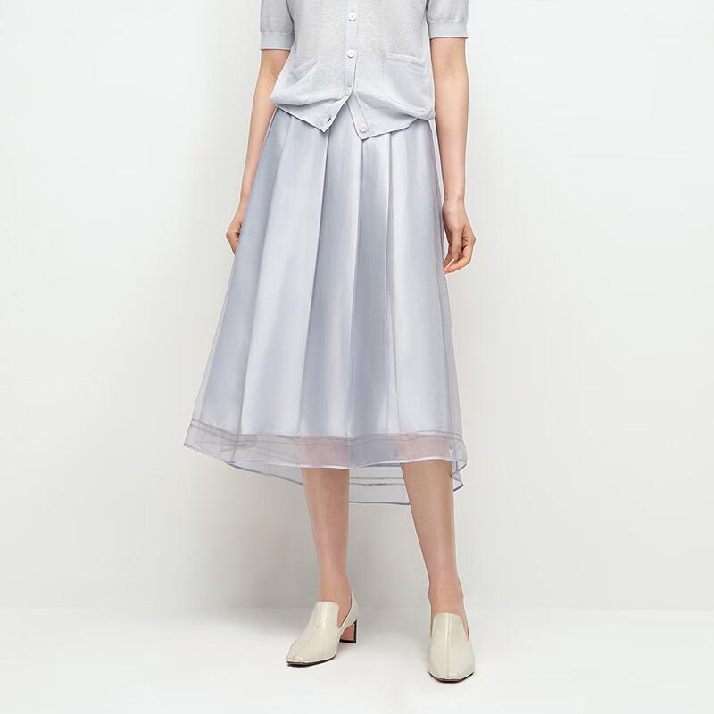 Женская блестящая полиэстеровая расклешенная юбка миди OVVOVV L