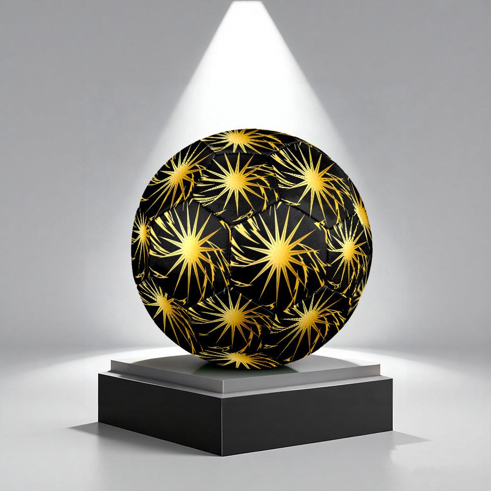 1pc Golden Burst Size 5 Soccer Ball Professional Match Training Football Indoor &Outdoor Sports Ball Lightweight Durable C6512