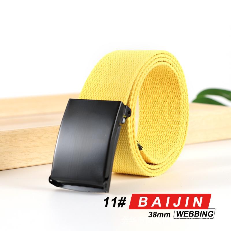 Canvas & Leather Multi-Color Casual Waist Belt - Stylish, Easy-to-Match Accessory for Students