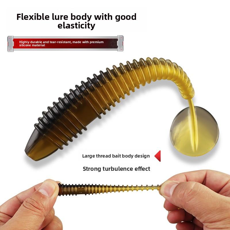 Lure Bait Bionic Two-tone Spiral Soft Fish Set8Only for Mandarin Fish and Mandarin Crappie Universal Boxed Fishing Bait