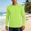 Men 50 Plus Sun Long Sleeve Shirt Lightweight Stretch Fabric Crew Neck Athletic Top for Outdoor Activities