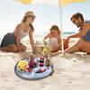 1PVC Inflatable Beverage Holder Cup Holder Porous Cup Cushion Fruit Red Wine Mobile Phone Water Inflatable Ice Bed Swimming Pool