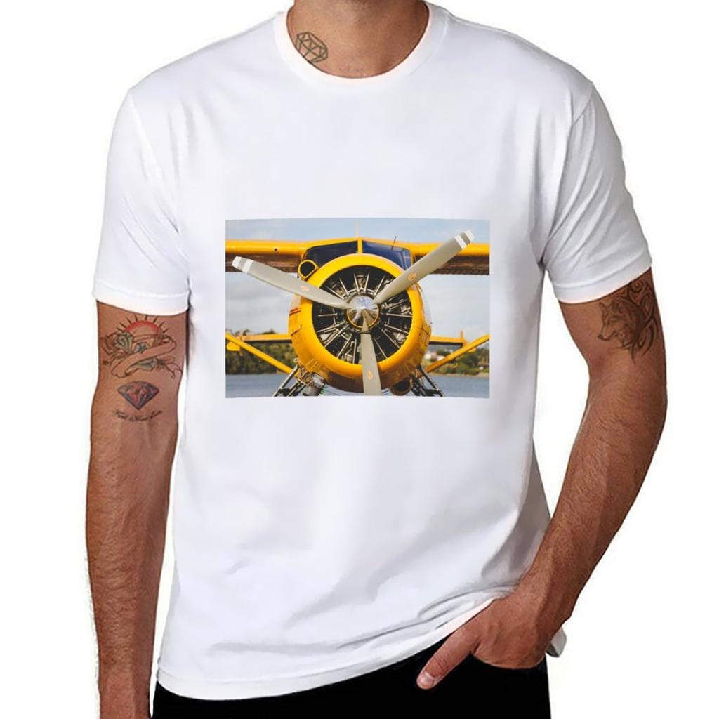 Dhc2 Biber T-Shirt Bügelfrei Lässig Kurzarm Top