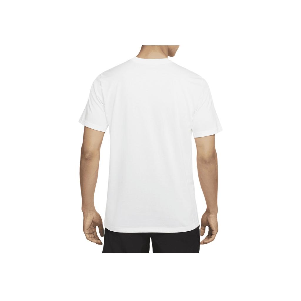 Nike Dri-Fit Drukowany T-shirt z Okrągłym Dekoltem Casual z Krótkim Rękawem Męski Top Biały DD6903-100