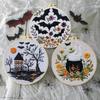 Kit di Base per Ricamo Gotico, Set da 4 Kit Punto Croce di Halloween, Kit di Ricamo di Halloween per Principianti