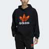 Adidas Originals Big Trefoil Hoodie Sweatshirt With Contrast Logo Men Hoodie Black H09354