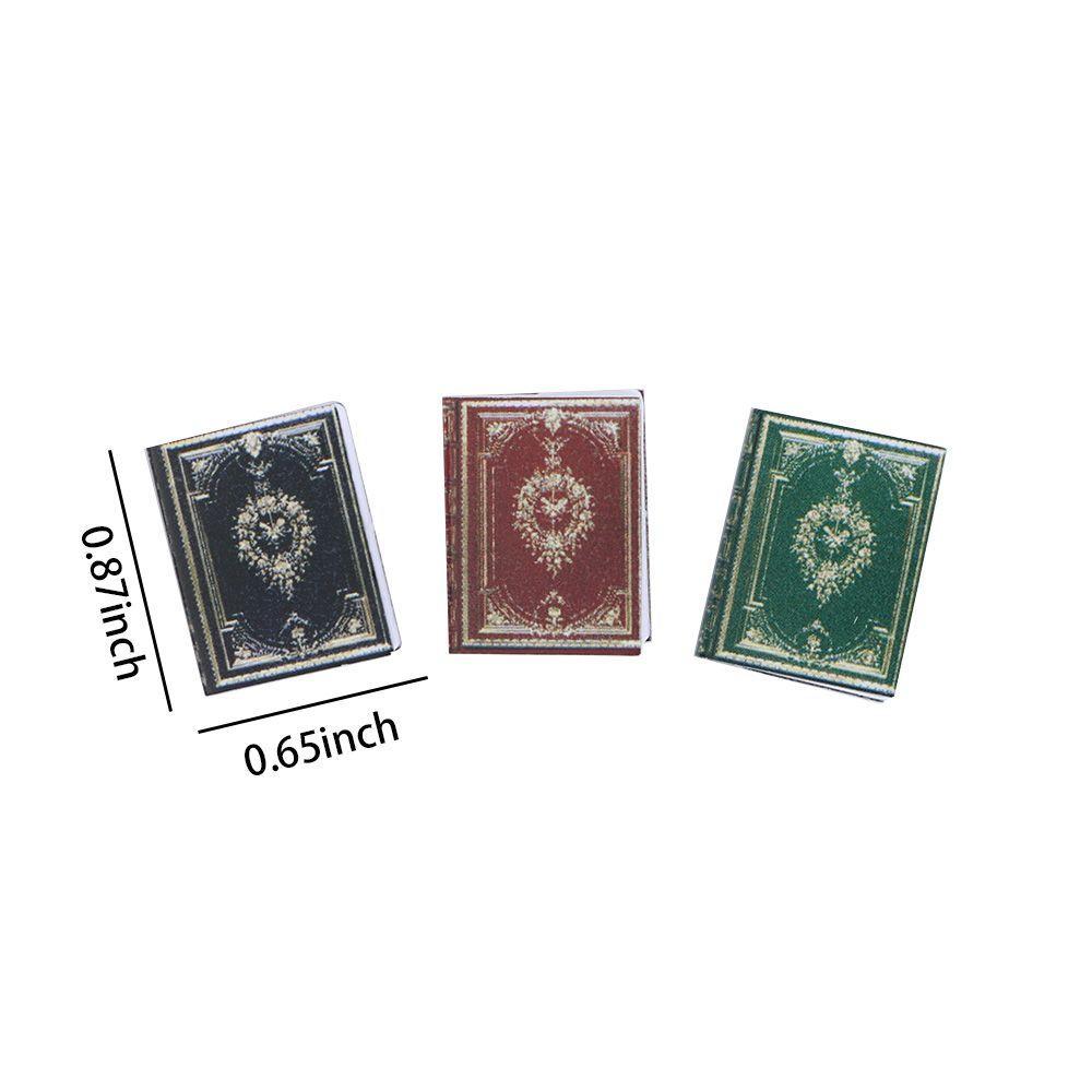 Pretend Play Vintage Classical Retro Dollhouse Decoration Mini Books Notebook Miniature