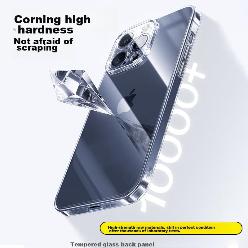 Baseus IPhone 15 Case, Corning Glass Ultra-Thin Shockproof Full Protection Transparent Premium Trendy Phone Cover for Men And Wome