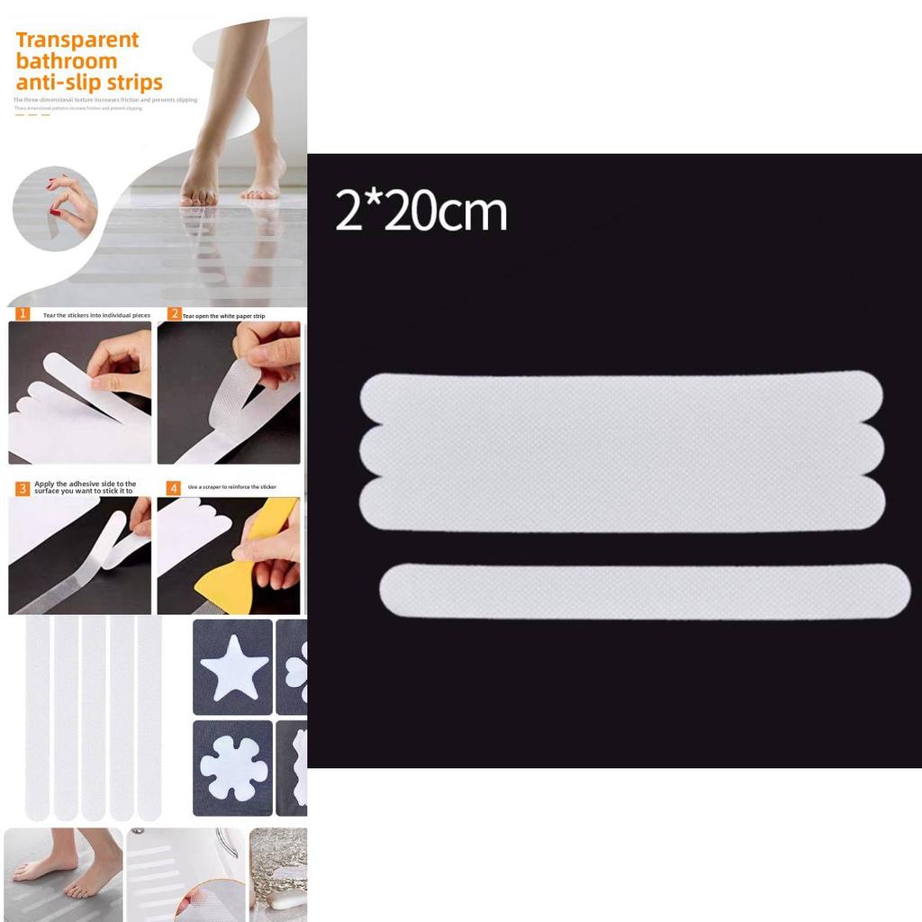 Bathroom Anti Slip Tape 2x20cm Peva Waterproof Non Slip Safety Strips Home Use