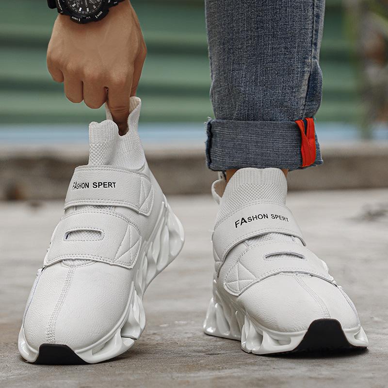 New Men Boots Shoes Non-Slip Sneakers Male Tenis Sneakers Blade Type Absorption Gym Casual Walking Sneakers Turn Buckle
