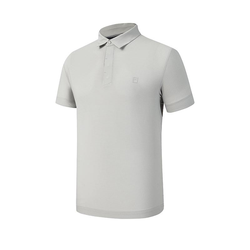 FILA Golf Series Simple Classic Fashion Casual Sports Golf Versatile Comfortable Breathable Short Sleeve Polo Shirt Men tops A11M625108FGY M