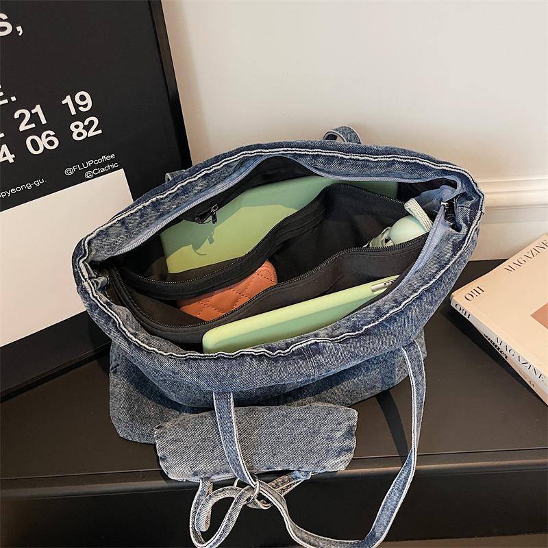 Shoulder Bag Denim Handbag Vintage Large Capacity Tote Bag