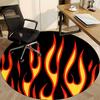 1pc Flame Pattern Carpet, Round Non Slip Durable Large Size Office Carpet, Suitable for Office