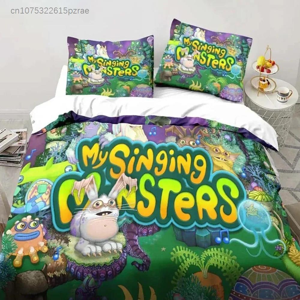 3D Druck Mein Spiel Singende Monster Bettwäschesets Bettdecke Steppdecke Bettbezug Bettbezug Kissenbezugsets Kinder Erwachsenengröße