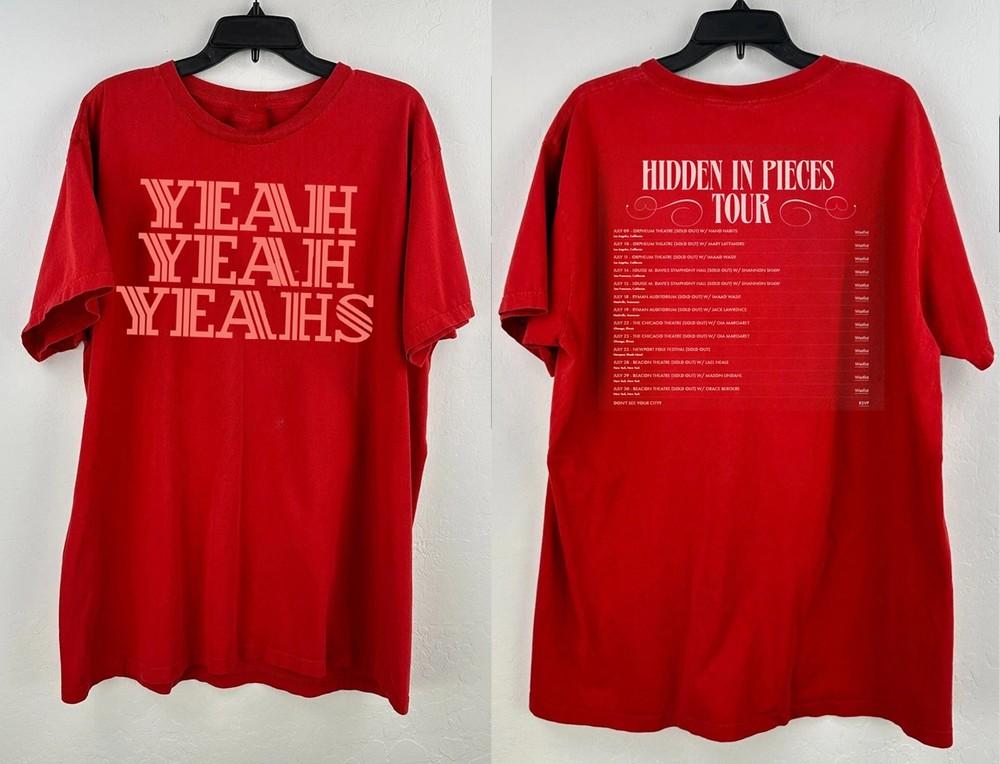 Yeah Yeah Yeahs Hidden In Pieces Tour 2025 Red Shirt 2Side BT1672 Unisex T-Shirt XL