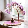 Buddhas Statue and Crystal Tree,Money Tree for Wealth and Good Luck Yogas Meditations Decors for Home Spiritual Room