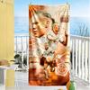 Football Player Celebration Beach Towel High Absorbency & Quick-Dry Comfortable Lightweight Perfect for Traveling Yoga Camping and Swimming
