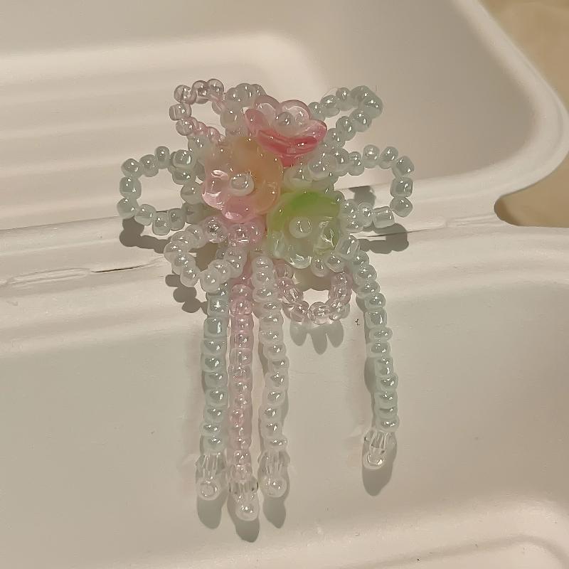 Dopamine Handcrafted Beaded Jelly Shoes Sandals Accessories Diy Decor Shoe Flower Slippers Colorful Buckles  Girls Gift