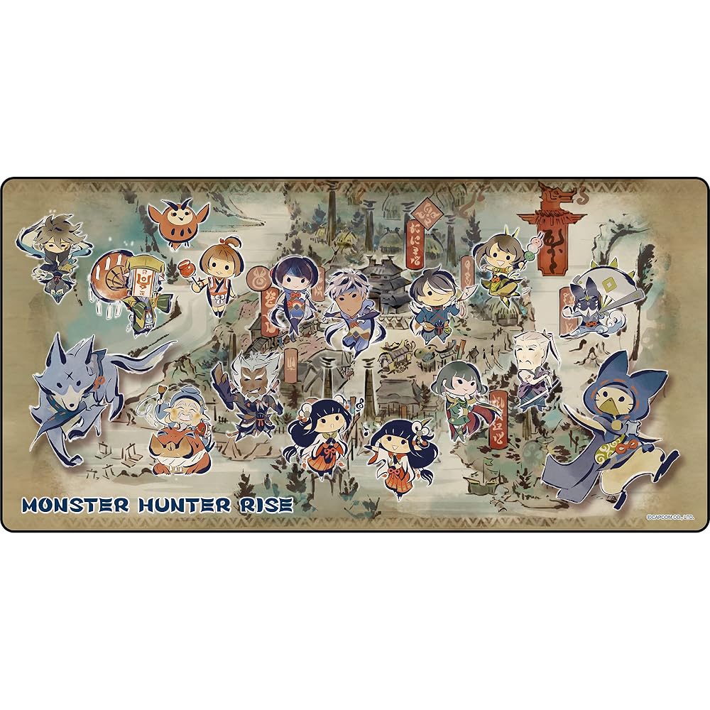 Capcom Monster Hunter Rise Gaming Mouse Pad Kamura no Sato Approx. W800 x H400 x D3 mm, Synthetic...