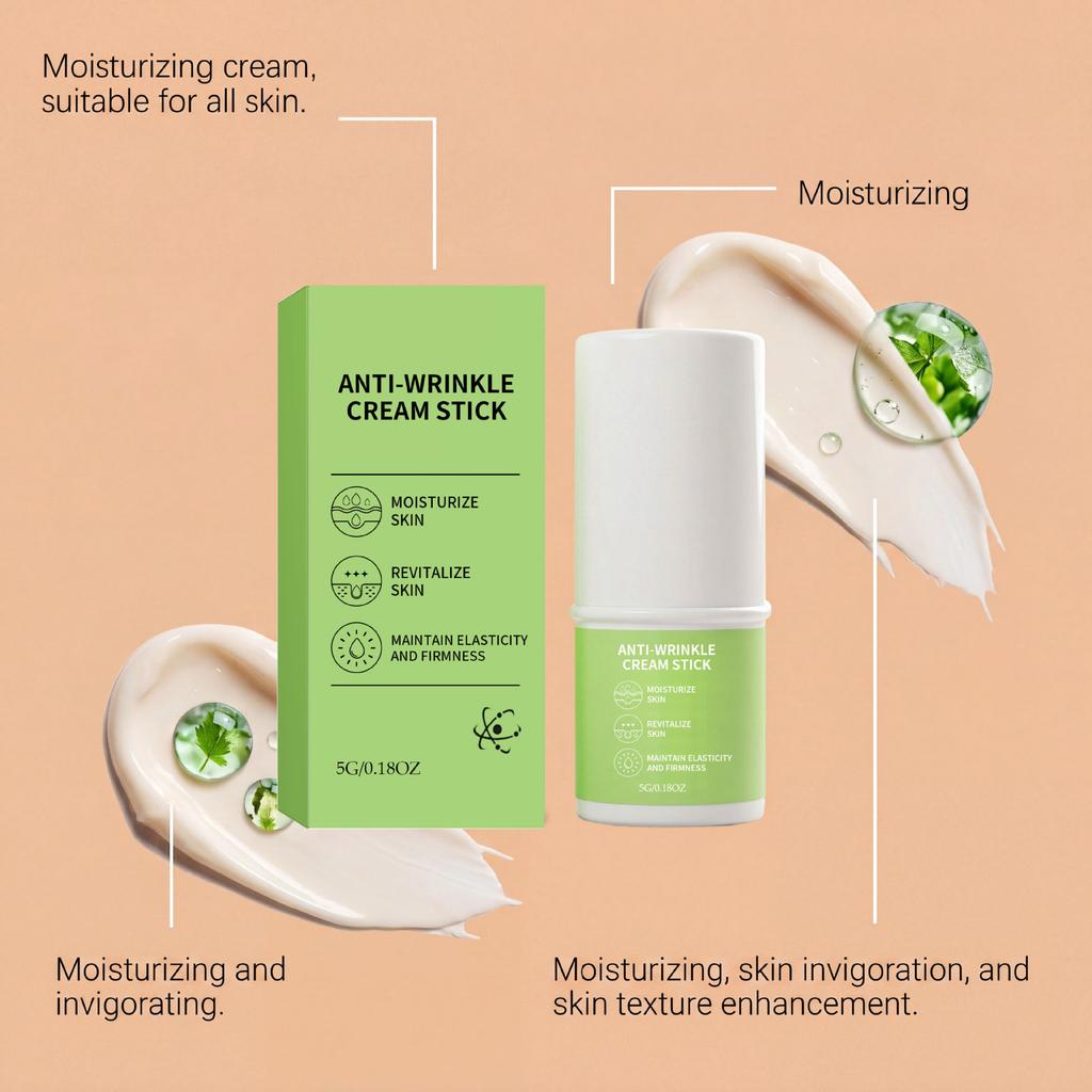 Face Moisturizing Stick Daily Gentle Hydration Nourishing Smooth Skin Texture Lightweight Non-Greasy Portable Skincare Balm