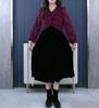 Spring Luxe Lace Jacquard Velvet Plus Size Dress for Women