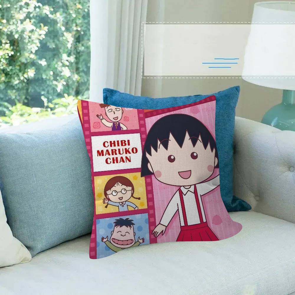 Cartoon Chibi Maruko-chan    Pillow Dust Cover Bedroom Kids Party Decoration Pillowcase Birthday Children Gift